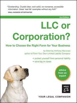 cover image of LLC or Corporation?